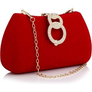 Gold Clutch Purses For Women Small Crossbody Evening Bag With Chain Party Use